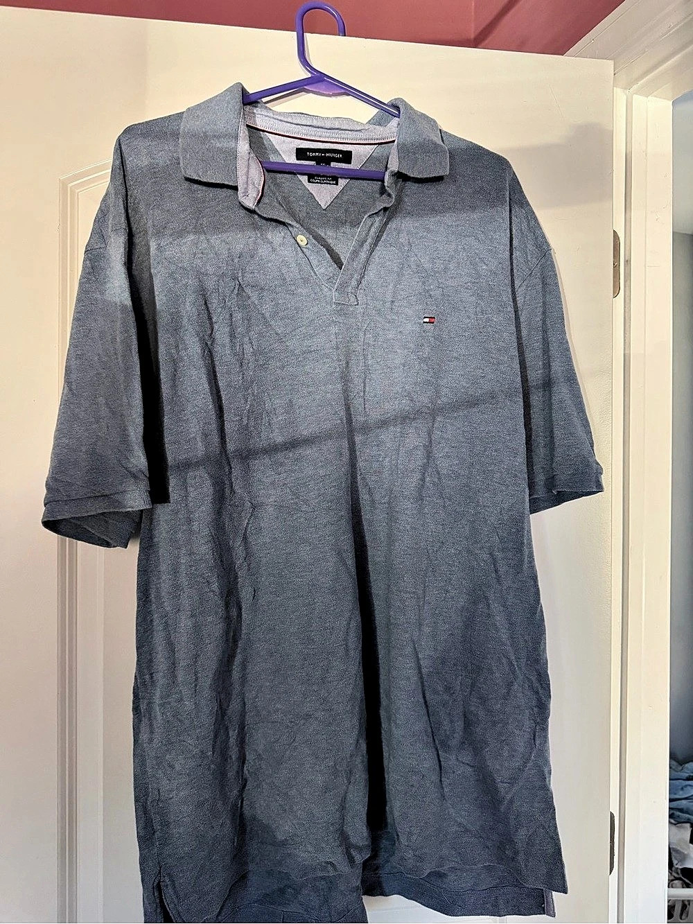 Tommy Hilfiger Classic Fit Polo Shirt Gray XXL